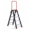 Stepladder, two-sided TDO 2x6 steps with foldable guardrail